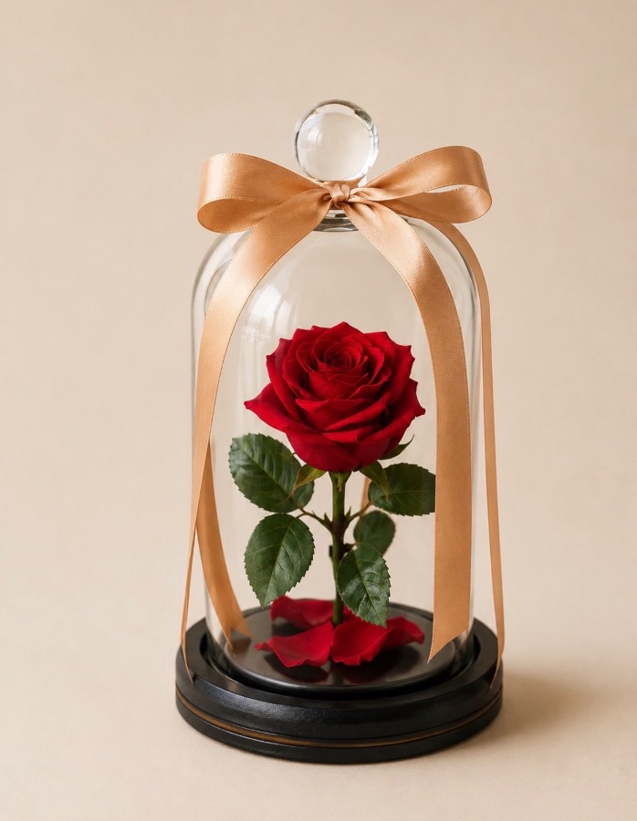 Rosa Permanente na Cúpula de Vidro