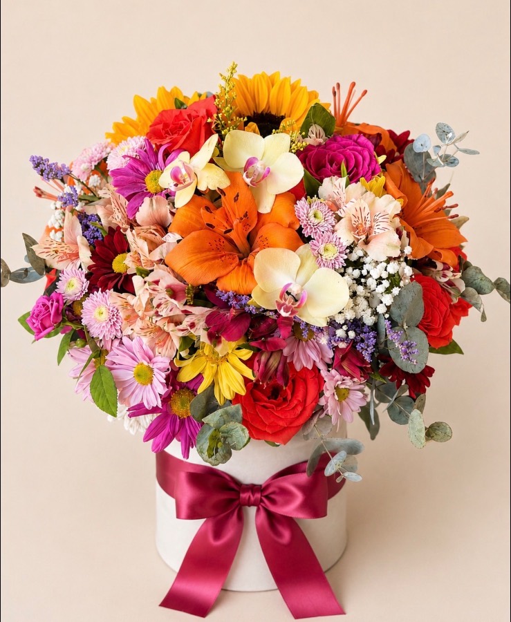 Mix de Flores Nobres na Caixa Box